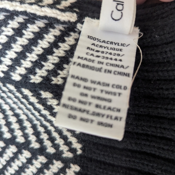 Calvin Klein Black and White Beanie - Picture 3 of 3
